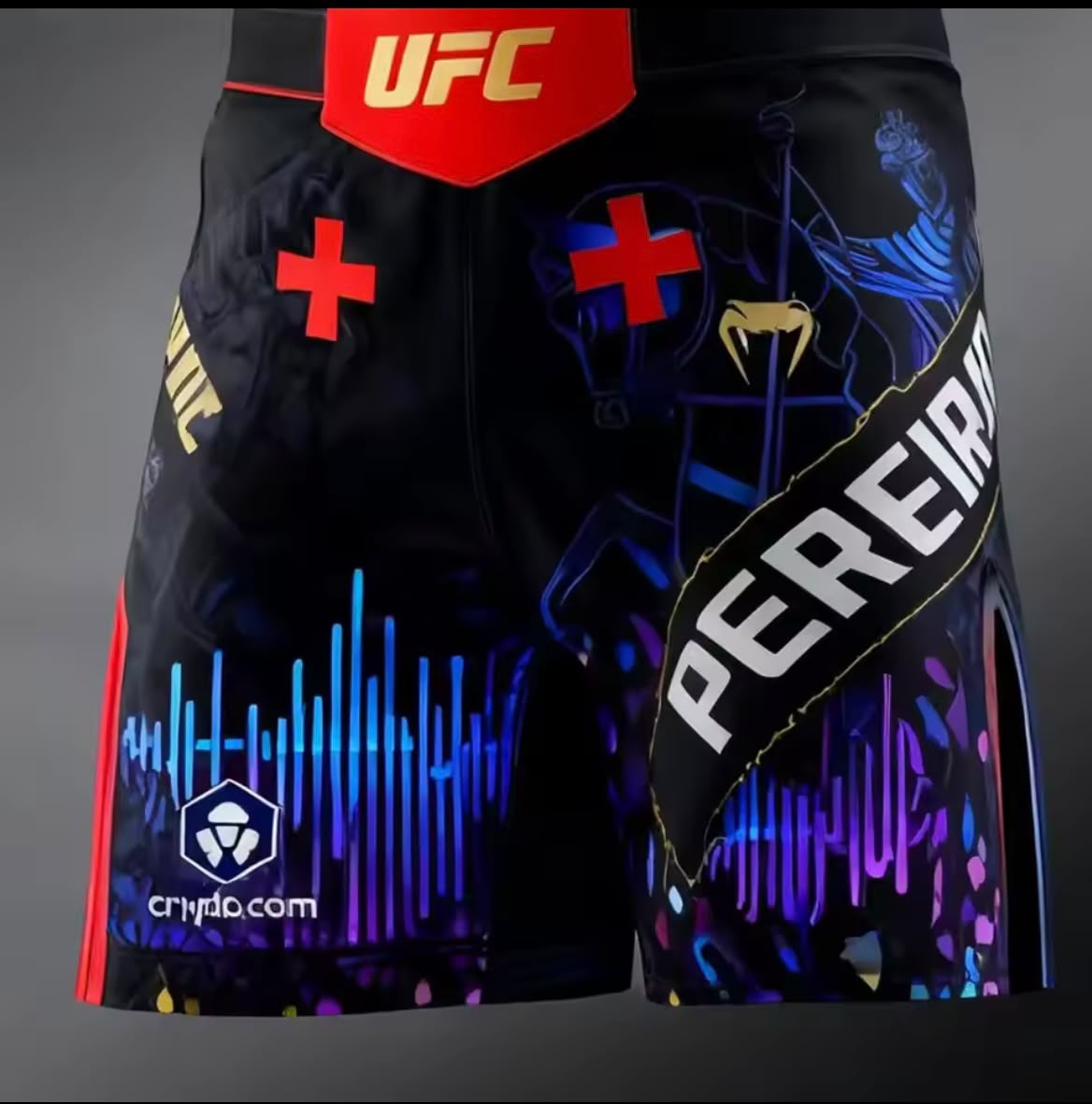 מכנסי UFC שחור צבעוני